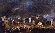 Francesco Guardi Fire in the San Marcuola Oil Depot oil